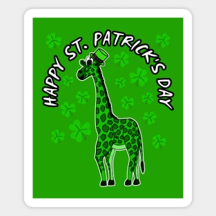 Happy St. Patrick's Day 2022 Giraffe Wildlife Lover Magnet